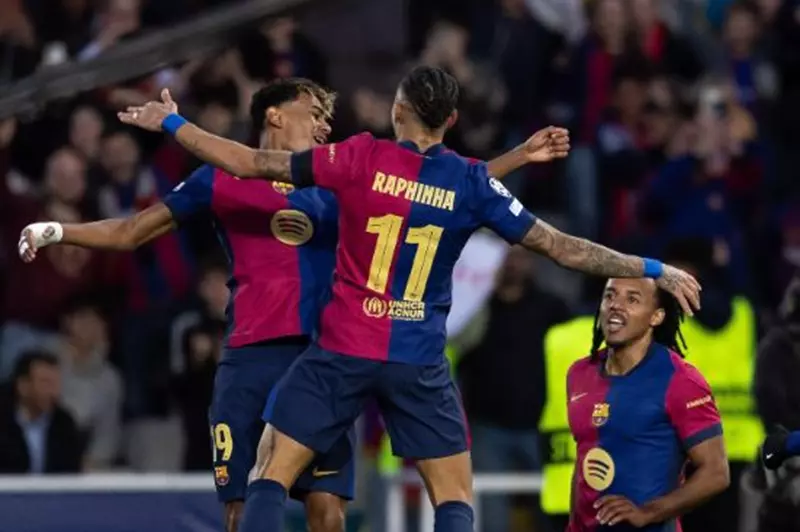 بقيادة رافينيا ولامين يامال.. برشلونة يتأهل لربع نهائي دوري أبطال أوروبا على حساب بنفيكا